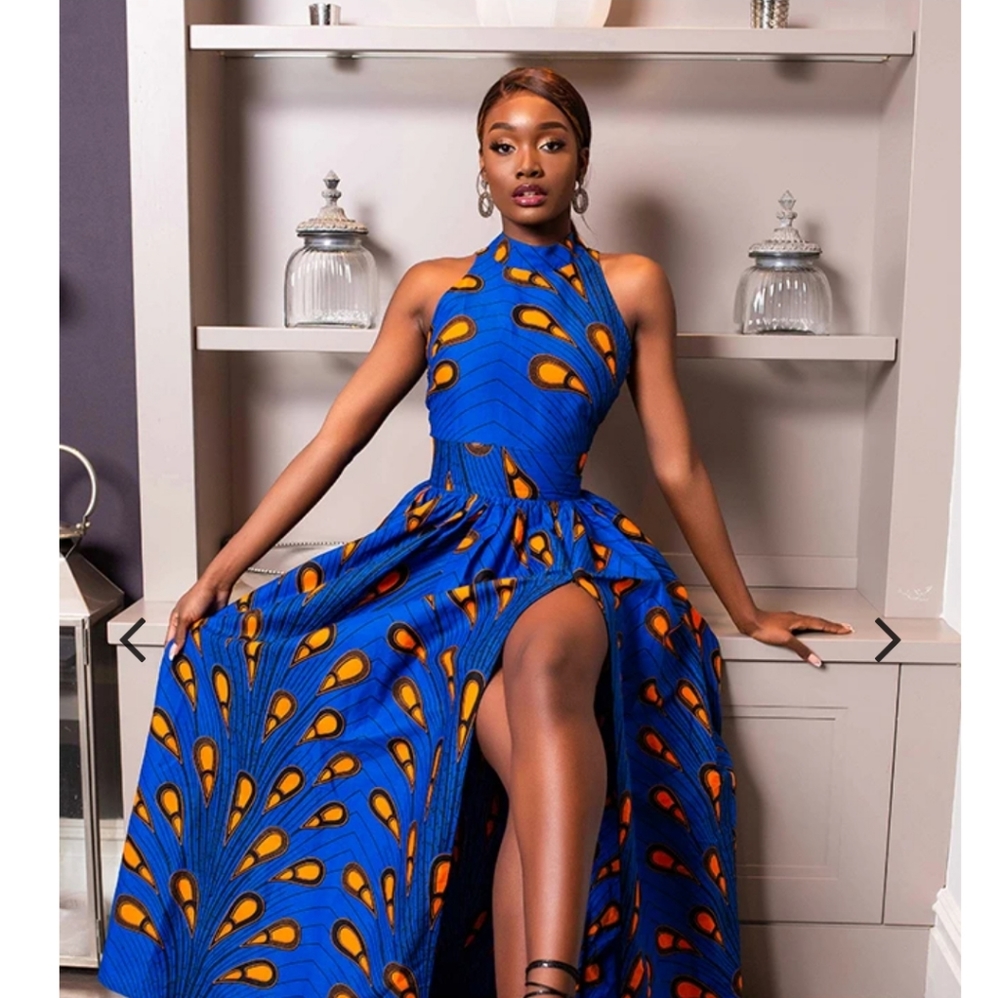African print maxi dress